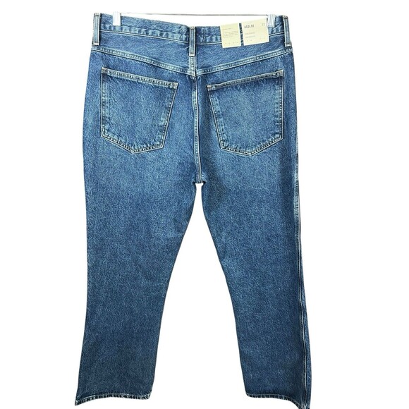 AGOLDE Pinch‎ Waist Kick Flare Jeans 33 High Rise Blue Organic Cotton Denim NWT - Picture 7 of 13